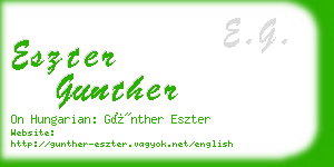 eszter gunther business card